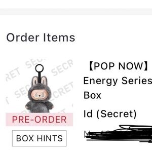 POP NOW POP MART Secret Labubu- Gray